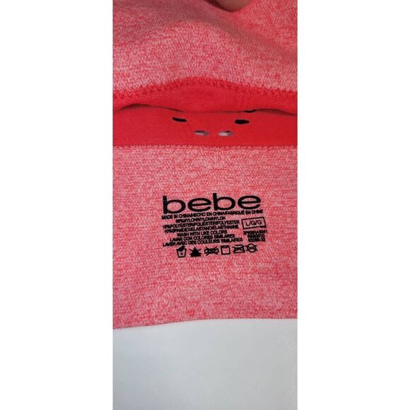 Bebe 2 Pack Seamless Microfiber Sports Bras w/ Removeable Pads Sz L Pink/Black N - Picture 4 of 10